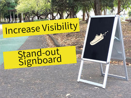 Eye-Catching Event Signage! High Visibility with a Bold Black Design